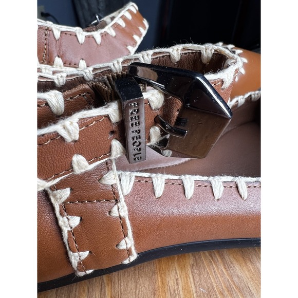 NEW Free People Crochet Mystic Mary Jane Flats Size 9 Tan - Picture 7 of 12